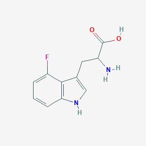 molecular formula C11H11FN2O2 B555196 4-氟-DL-色氨酸 CAS No. 25631-05-4