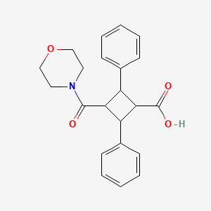 molecular formula C22H23NO4 B5551997 3-(4-morpholinylcarbonyl)-2,4-diphenylcyclobutanecarboxylic acid 