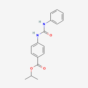 molecular formula C17H18N2O3 B5552047 isopropyl 4-[(anilinocarbonyl)amino]benzoate 