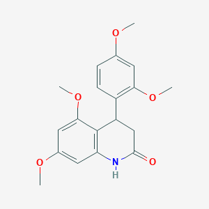 molecular formula C19H21NO5 B5552089 4-(2,4-二甲氧基苯基)-5,7-二甲氧基-3,4-二氢-2(1H)-喹啉酮 