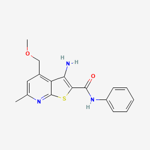 molecular formula C17H17N3O2S B5552104 3-氨基-4-(甲氧基甲基)-6-甲基-N-苯基噻吩并[2,3-b]吡啶-2-甲酰胺 CAS No. 185430-54-0