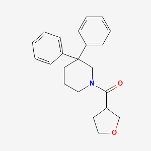 molecular formula C22H25NO2 B5552105 3,3-diphenyl-1-(tetrahydrofuran-3-ylcarbonyl)piperidine 