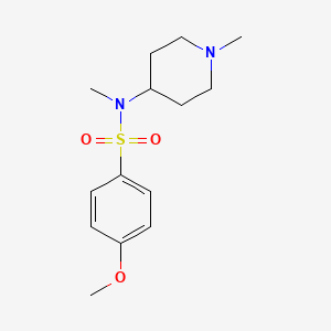 molecular formula C14H22N2O3S B5552129 4-methoxy-N-methyl-N-(1-methylpiperidin-4-yl)benzenesulfonamide 