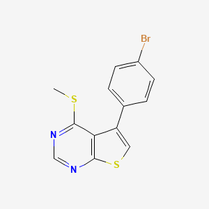 molecular formula C13H9BrN2S2 B5552149 5-(4-bromophenyl)-4-(methylthio)thieno[2,3-d]pyrimidine 