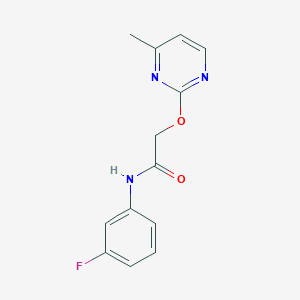 molecular formula C13H12FN3O2 B5552165 N-(3-fluorophenyl)-2-[(4-methyl-2-pyrimidinyl)oxy]acetamide 