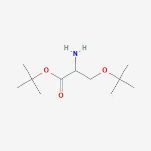 molecular formula C11H23NO3 B555217 (S)-叔丁基 2-氨基-3-(叔丁氧基)丙酸酯 CAS No. 48067-24-9