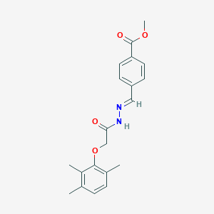 molecular formula C20H22N2O4 B5552172 methyl 4-{2-[(2,3,6-trimethylphenoxy)acetyl]carbonohydrazonoyl}benzoate 