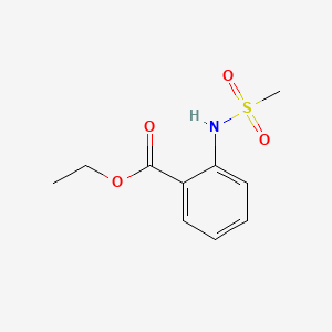 molecular formula C10H13NO4S B5552180 2-[(甲基磺酰基)氨基]苯甲酸乙酯 