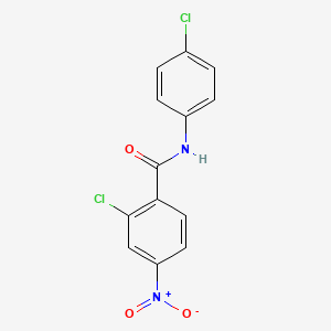 molecular formula C13H8Cl2N2O3 B5552190 2-chloro-N-(4-chlorophenyl)-4-nitrobenzamide 