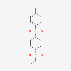 molecular formula C13H20N2O4S2 B5552201 1-(乙基磺酰基)-4-[(4-甲基苯基)磺酰基]哌嗪 