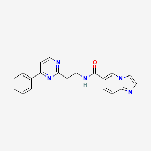 molecular formula C20H17N5O B5552261 N-[2-(4-phenylpyrimidin-2-yl)ethyl]imidazo[1,2-a]pyridine-6-carboxamide 