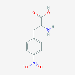 molecular formula C9H10N2O4 B555235 4-硝基-DL-苯丙氨酸 CAS No. 2922-40-9