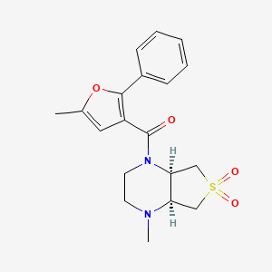 molecular formula C19H22N2O4S B5552395 (4aR*,7aS*)-1-methyl-4-(5-methyl-2-phenyl-3-furoyl)octahydrothieno[3,4-b]pyrazine 6,6-dioxide 