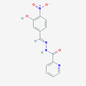 molecular formula C13H10N4O4 B5552443 N'-(3-羟基-4-硝基亚苄基)-2-吡啶甲酰肼 