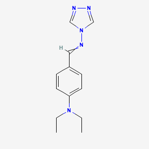 molecular formula C13H17N5 B5552451 N-[4-(diethylamino)benzylidene]-4H-1,2,4-triazol-4-amine 