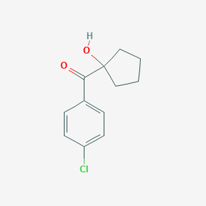 molecular formula C12H13ClO2 B055525 (4-Chlorophenyl)(1-hydroxycyclopentyl)methanone CAS No. 1696839-44-7