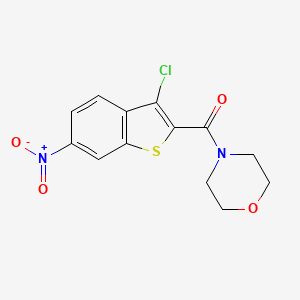 molecular formula C13H11ClN2O4S B5552521 4-[(3-chloro-6-nitro-1-benzothien-2-yl)carbonyl]morpholine 