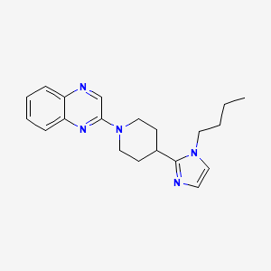 molecular formula C20H25N5 B5552591 2-[4-(1-butyl-1H-imidazol-2-yl)-1-piperidinyl]quinoxaline 