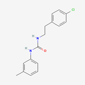 molecular formula C16H17ClN2O B5552611 N-[2-(4-氯苯基)乙基]-N'-(3-甲苯基)脲 