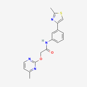 2-[(4-methyl-2-pyrimidinyl)oxy]-N-[3-(2-methyl-1,3-thiazol-4-yl)phenyl]acetamide