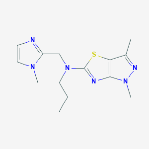 1,3-dimethyl-N-[(1-methyl-1H-imidazol-2-yl)methyl]-N-propyl-1H-pyrazolo[3,4-d][1,3]thiazol-5-amine