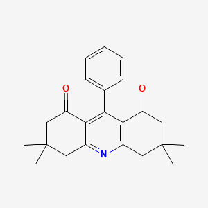 molecular formula C23H25NO2 B5552644 3,3,6,6-tetramethyl-9-phenyl-3,4,6,7-tetrahydro-1,8(2H,5H)-acridinedione 