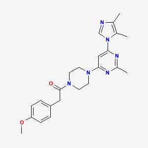 4-(4,5-dimethyl-1H-imidazol-1-yl)-6-{4-[(4-methoxyphenyl)acetyl]-1-piperazinyl}-2-methylpyrimidine