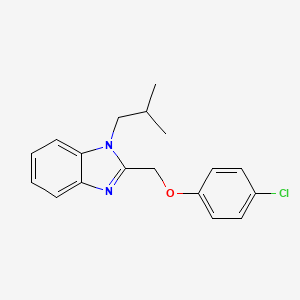 molecular formula C18H19ClN2O B5552666 2-[(4-chlorophenoxy)methyl]-1-isobutyl-1H-benzimidazole 