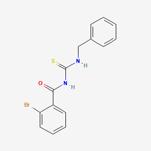 molecular formula C15H13BrN2OS B5552670 N-[(benzylamino)carbonothioyl]-2-bromobenzamide 