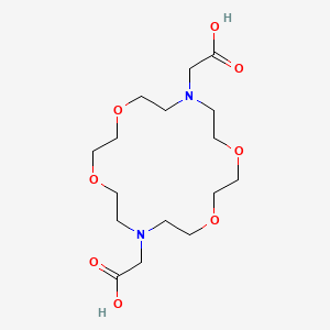 molecular formula C16H30N2O8 B5552681 2,2'-(1,4,10,13-tetraoxa-7,16-diazacyclooctadecane-7,16-diyl)diacetic acid CAS No. 72912-01-7