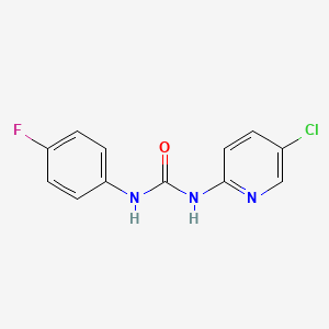molecular formula C12H9ClFN3O B5552706 N-(5-chloro-2-pyridinyl)-N'-(4-fluorophenyl)urea 