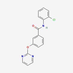 molecular formula C17H12ClN3O2 B5552715 N-(2-chlorophenyl)-3-(2-pyrimidinyloxy)benzamide 
