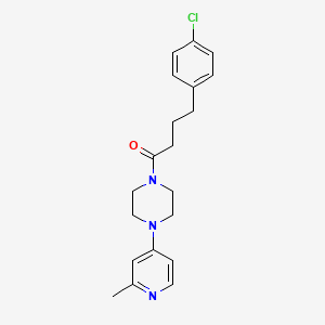 molecular formula C20H24ClN3O B5552766 1-[4-(4-chlorophenyl)butanoyl]-4-(2-methyl-4-pyridinyl)piperazine 
