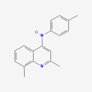 molecular formula C18H18N2 B5552779 2,8-dimethyl-N-(4-methylphenyl)-4-quinolinamine 