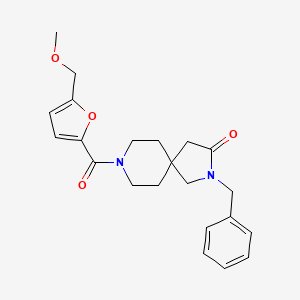 molecular formula C22H26N2O4 B5552820 2-benzyl-8-[5-(methoxymethyl)-2-furoyl]-2,8-diazaspiro[4.5]decan-3-one 
