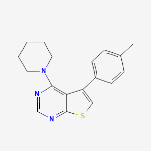 molecular formula C18H19N3S B5552825 5-(4-methylphenyl)-4-(1-piperidinyl)thieno[2,3-d]pyrimidine CAS No. 449190-87-8
