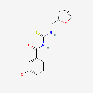 molecular formula C14H14N2O3S B5552826 N-{[(2-furylmethyl)amino]carbonothioyl}-3-methoxybenzamide 
