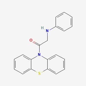 molecular formula C20H16N2OS B5552829 N-[2-oxo-2-(10H-phenothiazin-10-yl)ethyl]aniline 