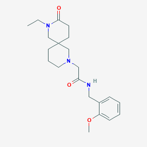 2-(8-ethyl-9-oxo-2,8-diazaspiro[5.5]undec-2-yl)-N-(2-methoxybenzyl)acetamide