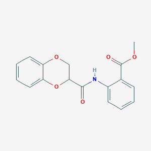 molecular formula C17H15NO5 B5552846 2-[(2,3-二氢-1,4-苯并二氧杂环-2-基羰基)氨基]苯甲酸甲酯 