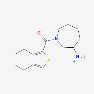 molecular formula C15H22N2OS B5552850 1-(4,5,6,7-tetrahydro-2-benzothien-1-ylcarbonyl)-3-azepanamine hydrochloride 