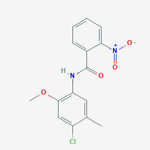 molecular formula C15H13ClN2O4 B5552889 N-(4-chloro-2-methoxy-5-methylphenyl)-2-nitrobenzamide 
