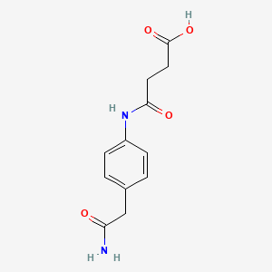 molecular formula C12H14N2O4 B5552923 4-{[4-(2-氨基-2-氧代乙基)苯基]氨基}-4-氧代丁酸 