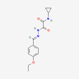 molecular formula C14H17N3O3 B5552926 N-cyclopropyl-2-[2-(4-ethoxybenzylidene)hydrazino]-2-oxoacetamide 