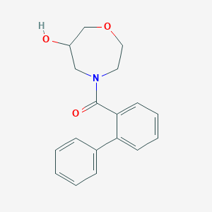molecular formula C18H19NO3 B5552933 4-(biphenyl-2-ylcarbonyl)-1,4-oxazepan-6-ol 