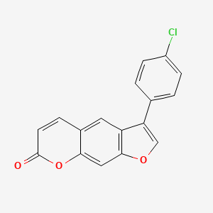 molecular formula C17H9ClO3 B5552951 3-(4-氯苯基)-7H-呋喃[3,2-g]色烯-7-酮 