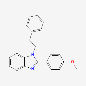 molecular formula C22H20N2O B5552997 2-(4-methoxyphenyl)-1-(2-phenylethyl)-1H-benzimidazole 