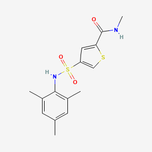 molecular formula C15H18N2O3S2 B5553080 4-[(mesitylamino)sulfonyl]-N-methyl-2-thiophenecarboxamide 