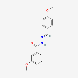 molecular formula C16H16N2O3 B5553096 3-甲氧基-N'-(4-甲氧基亚苄基)苯甲酰肼 
