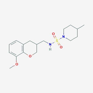 molecular formula C17H26N2O4S B5553104 N-[(8-methoxy-3,4-dihydro-2H-chromen-3-yl)methyl]-4-methylpiperidine-1-sulfonamide 